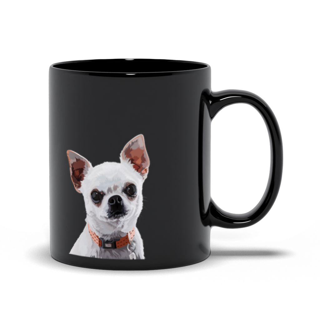 Personalized Pet Black Mug - Graphic Photo